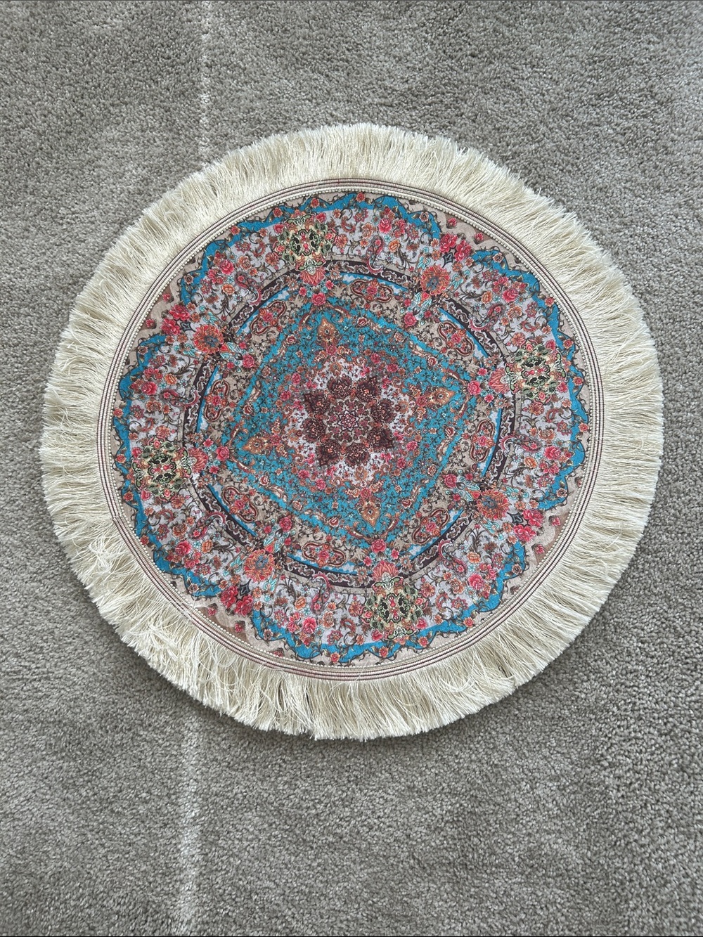 Round Bohemian Turkish Silk carpet
